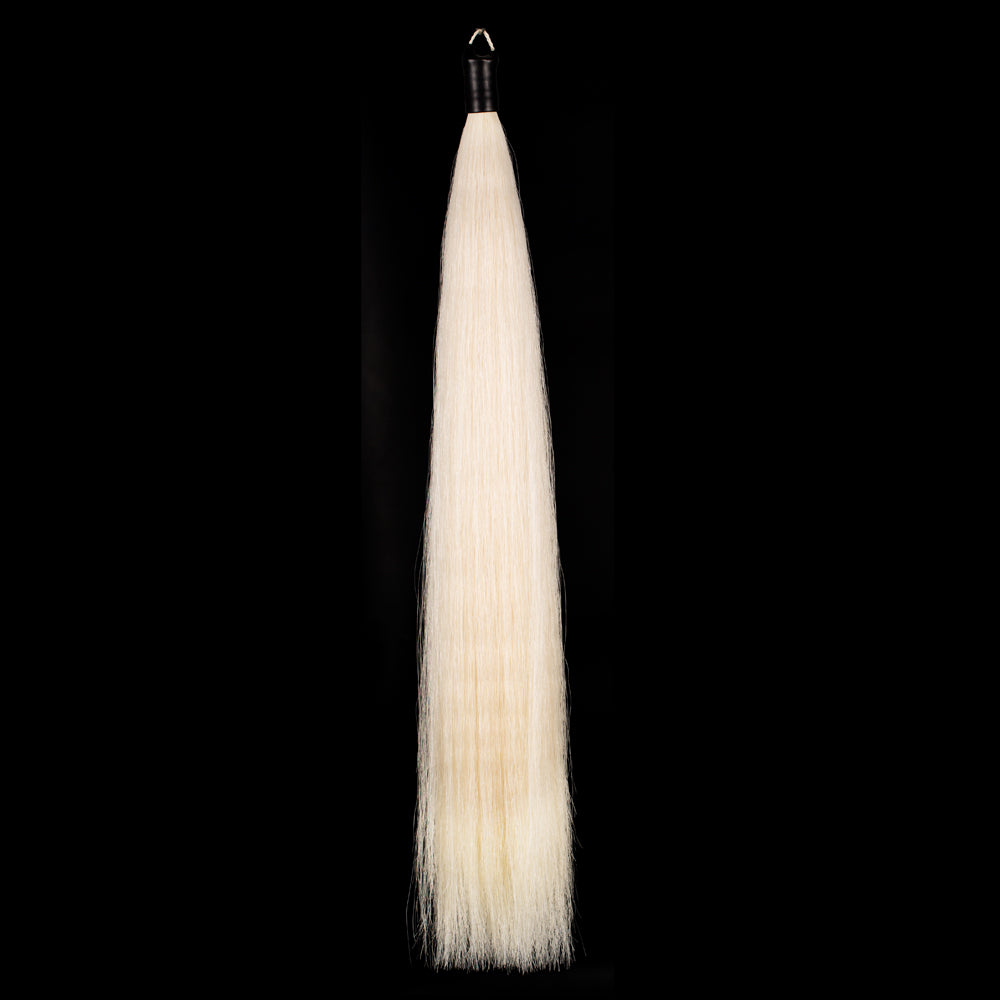 Queue De Cheval Factice DOUBLE Luckyhoof – Blanc Crème 70cm 360g – Extension équine NEUVE