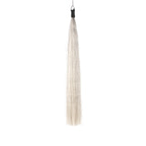 Y.J TAILS Light Grey 3/8 LB 28"-30" Horse Tail Extension Braided Horsehair Leather Wrap Top Blunt Bottom