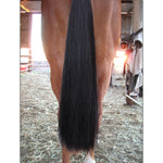 Y.J TAILS Jet Black Rubber Top Blunt Bottom Horse Tail Extension 28"-36" B1