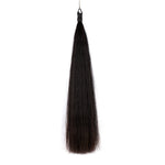 Y.J TAILS Natural Black Rubber Top Blunt Bottom Horse Tail Extension 28"-36" B2