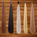 Y.J TAILS Palomino Rubber Top Blunt Bottom Horse Hair Tail Extension 28"-36" Y1