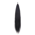 Y.J TAILS Jet Black Natural Loop Top Tapered Bottom Horse Tail Extension 28"-30" aB1